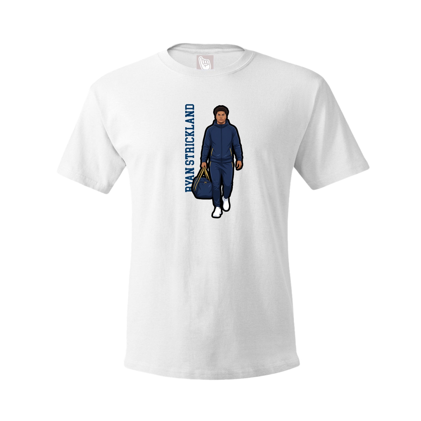 Youth Tee — Name Vertical in White
