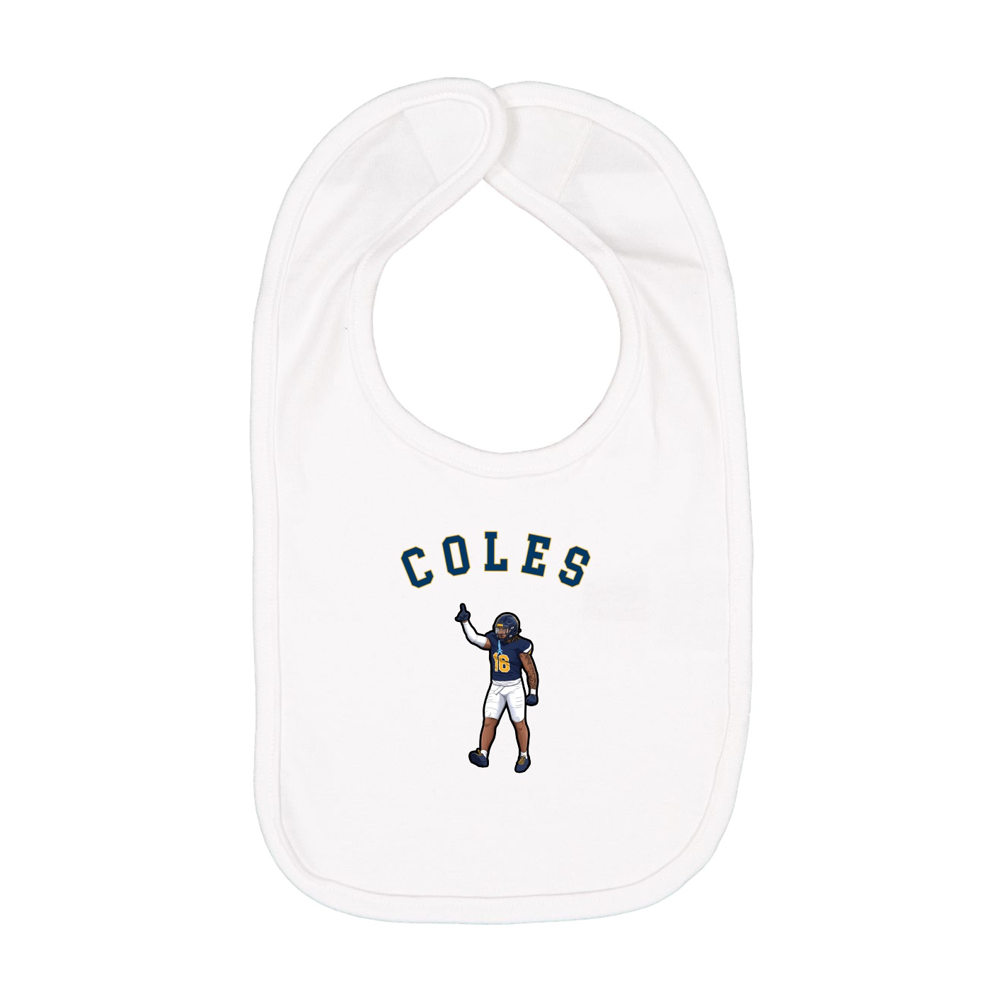 Infant Bib — Shirsey Arch in White