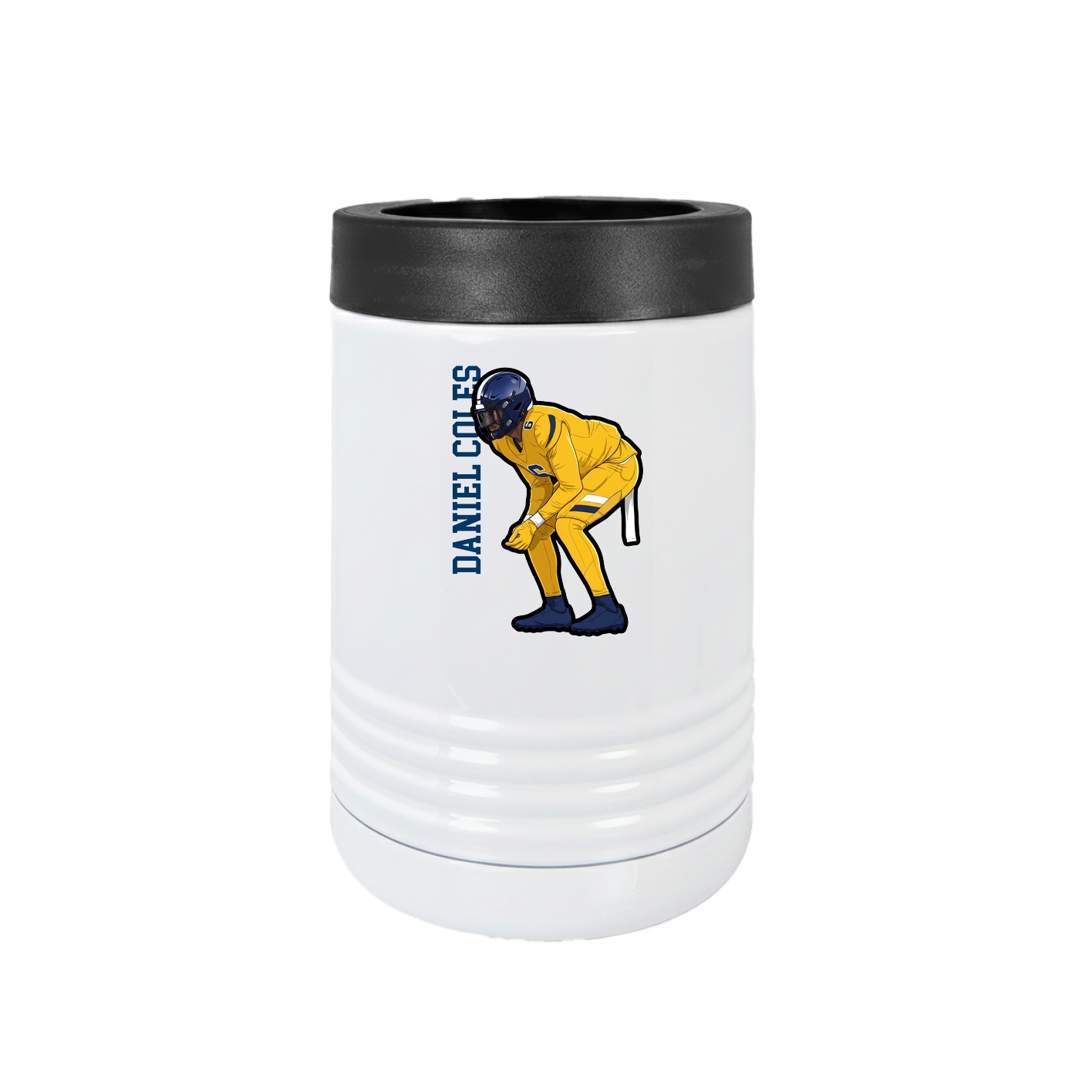 Beverage Holder — Name Vertical in White