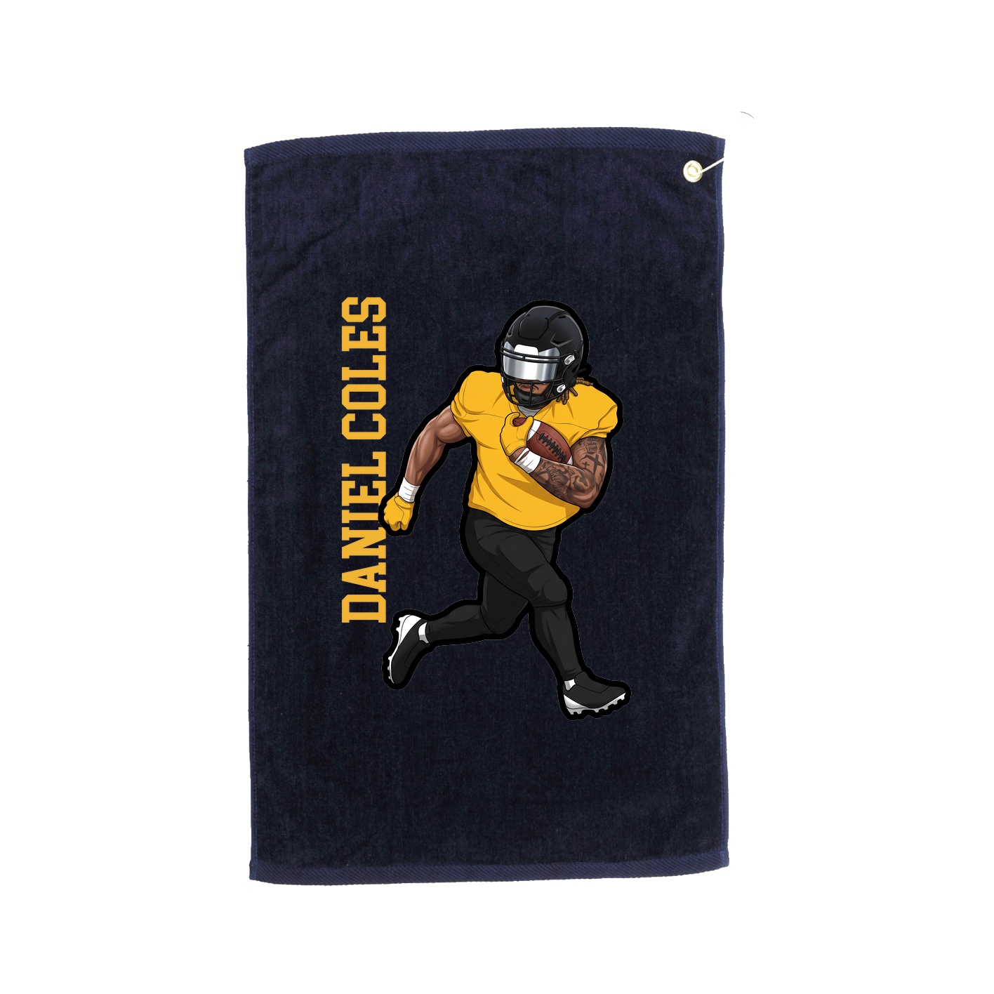 Golf Towel — Name Vertical in Navy