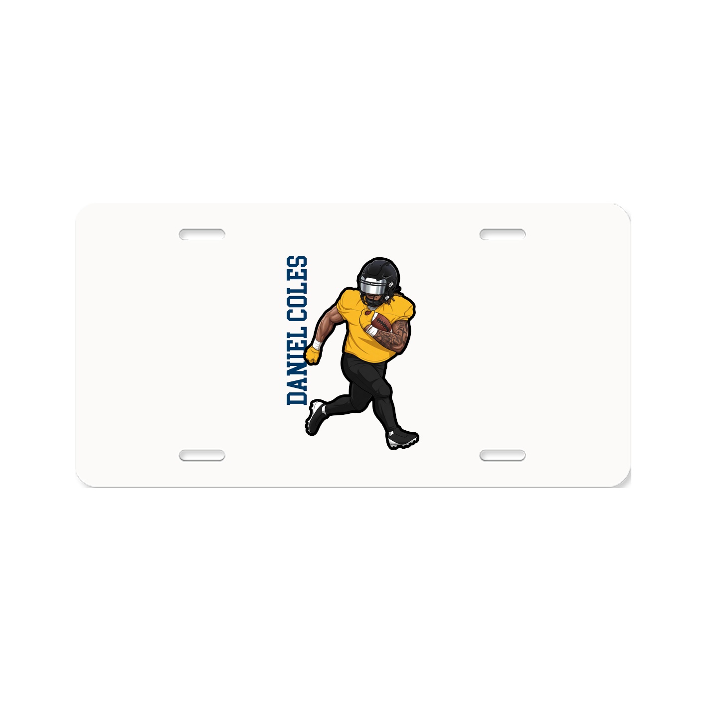 License Plate — Name Vertical in Classic