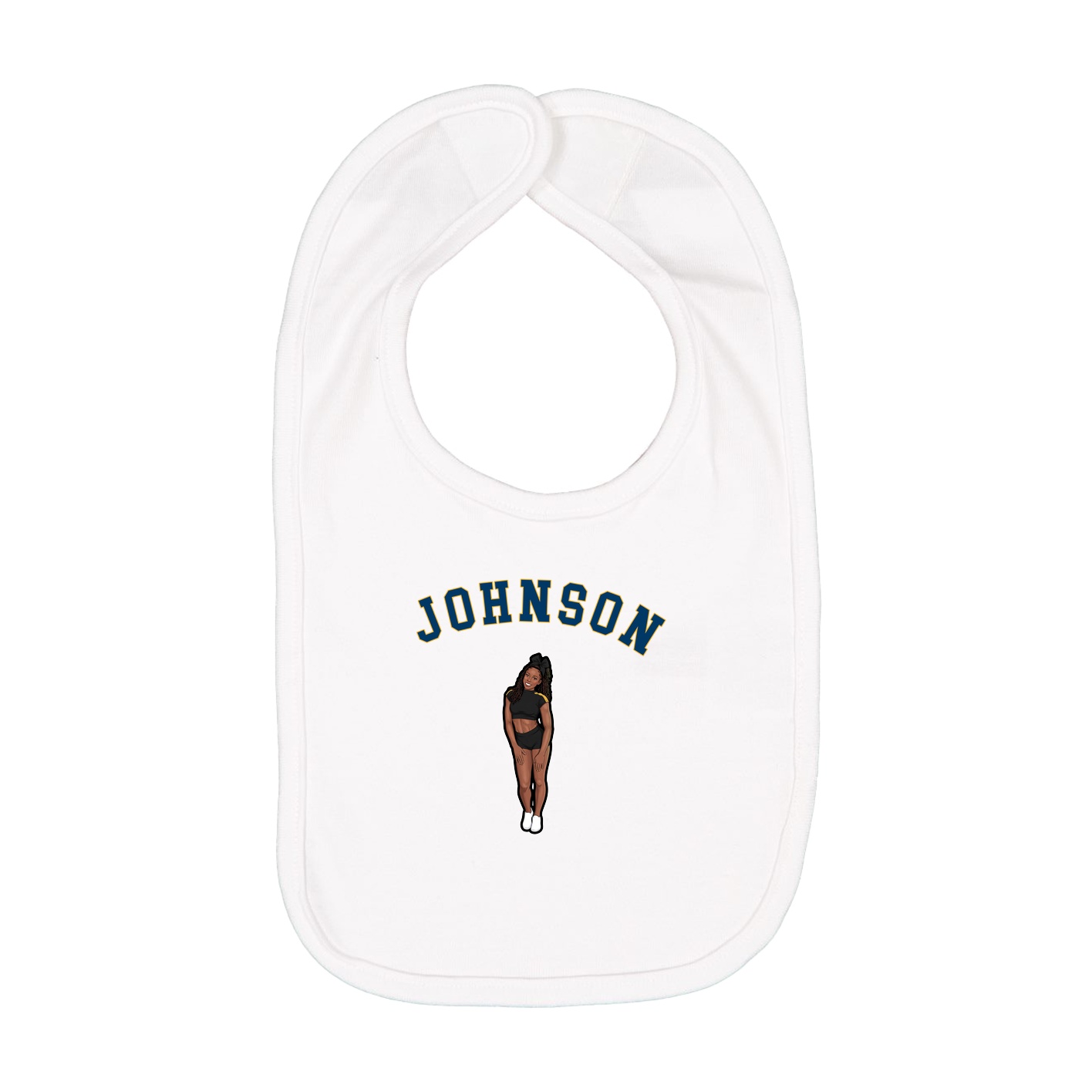 Infant Bib — Shirsey Arch in White