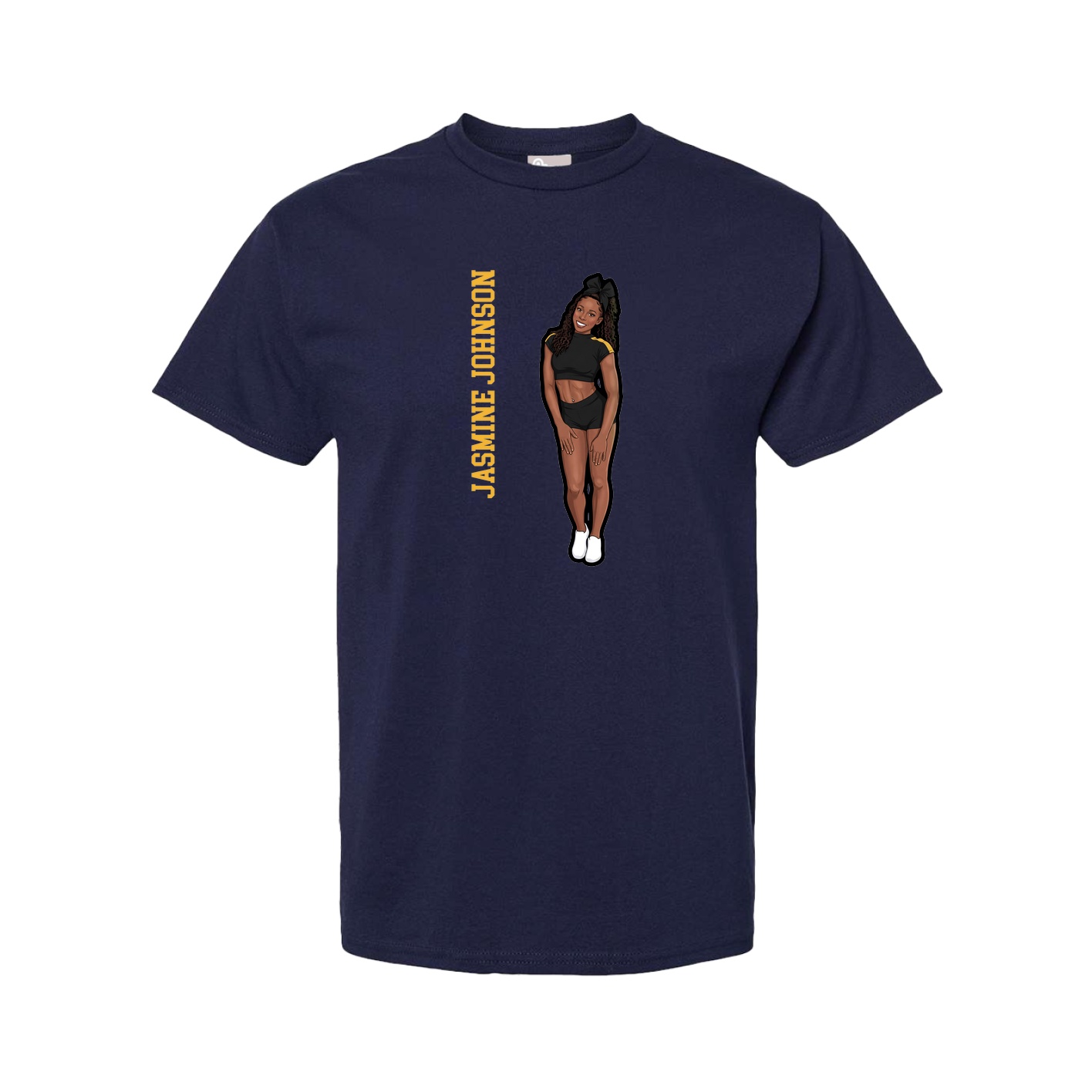 Tee — Name Vertical in Navy