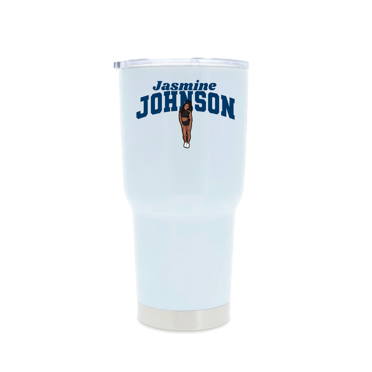 30oz Stainless Steel Tumbler — Signature Arch in White