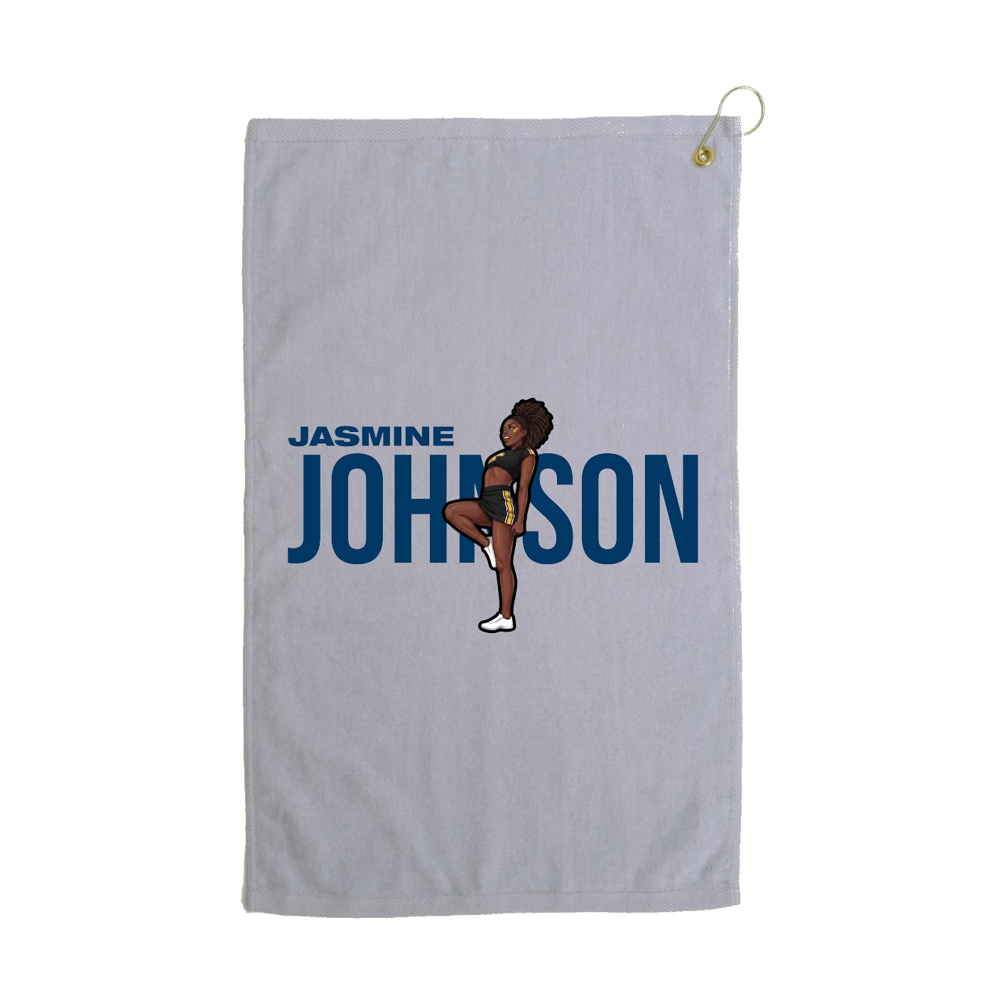 Golf Towel — Player Name in Grey