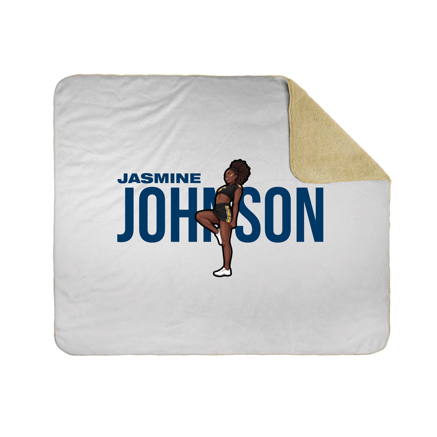 Throw Blanket — Player Name in White