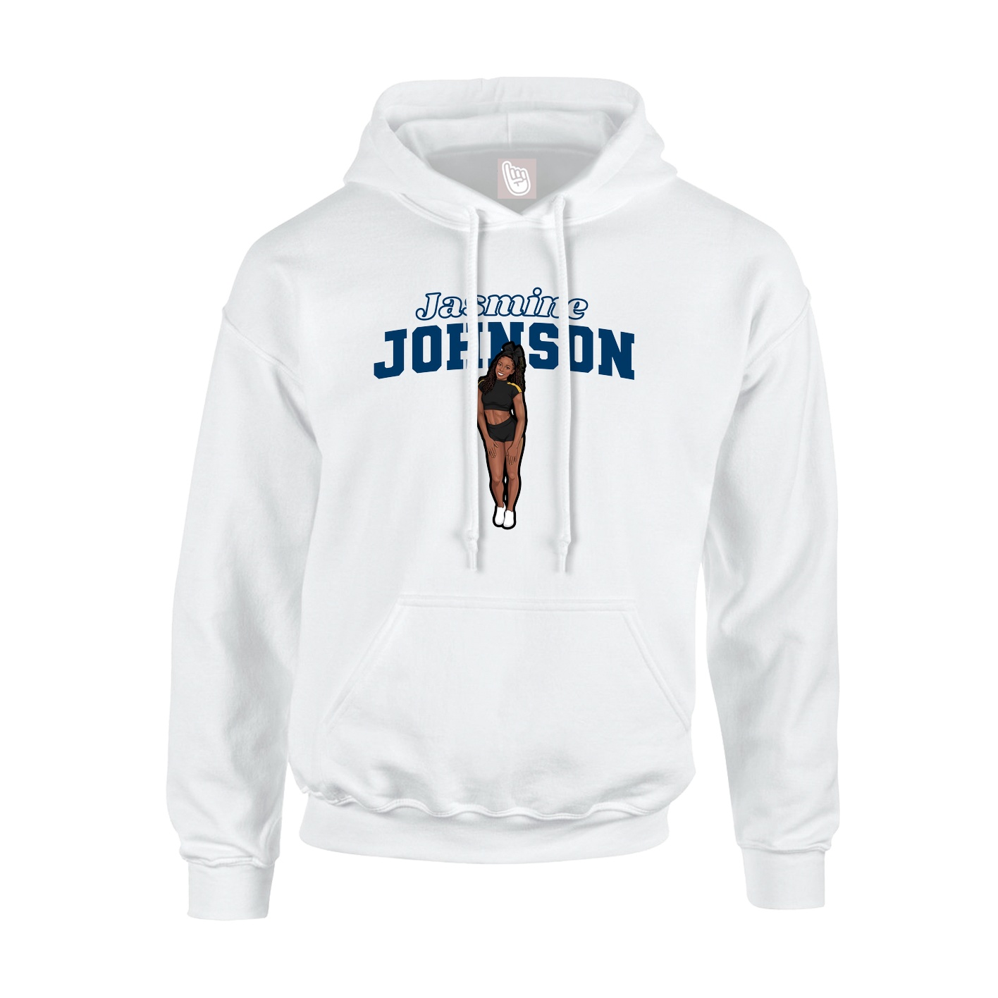 Hoodie — Name Arch in White