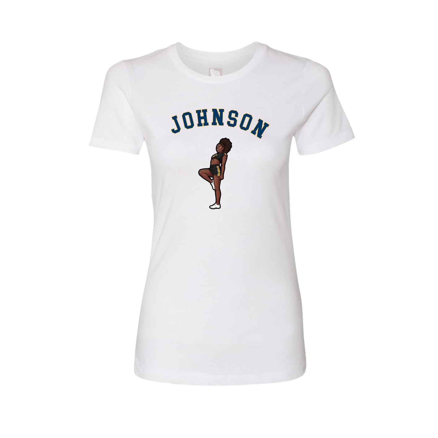 Fitted Women's Tee — Shirsey Arch in White