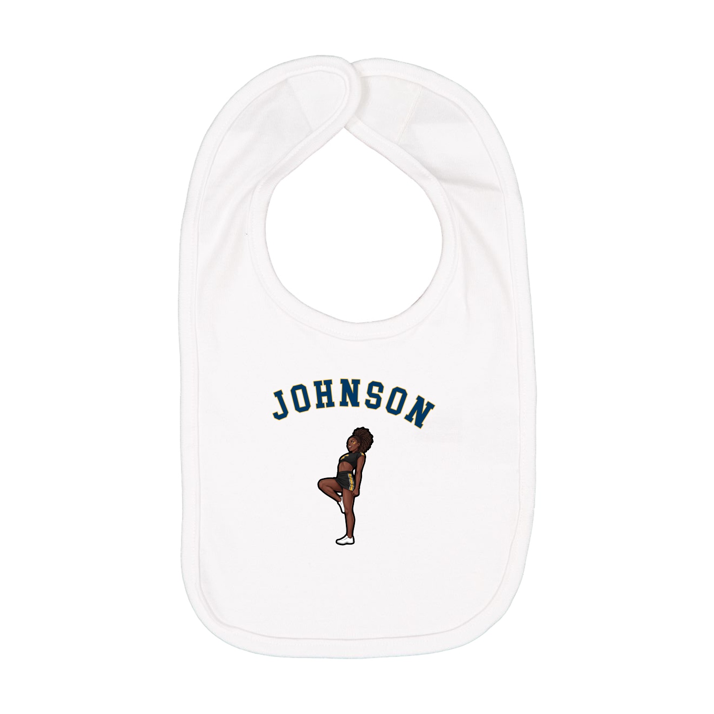 Infant Bib — Shirsey Arch in White