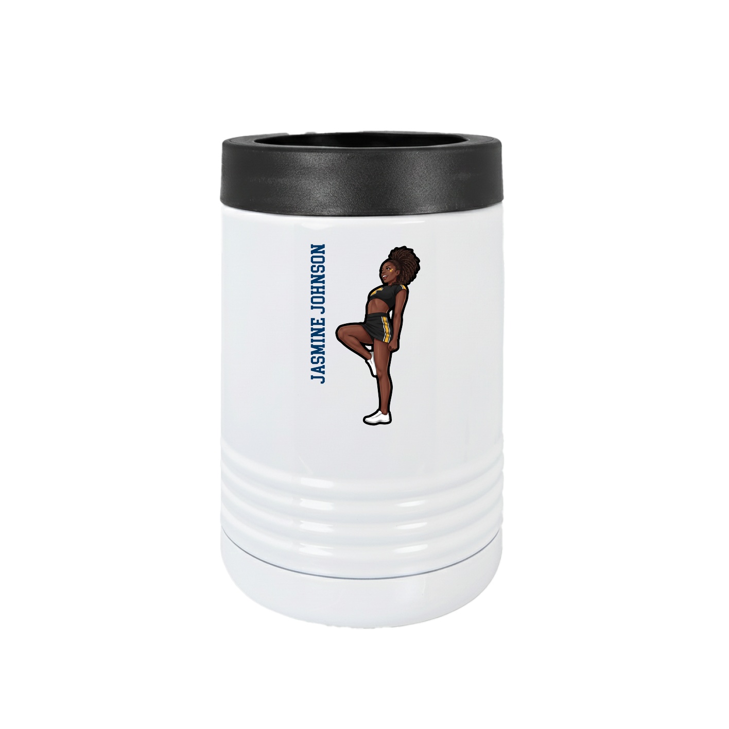 Beverage Holder — Name Vertical in White