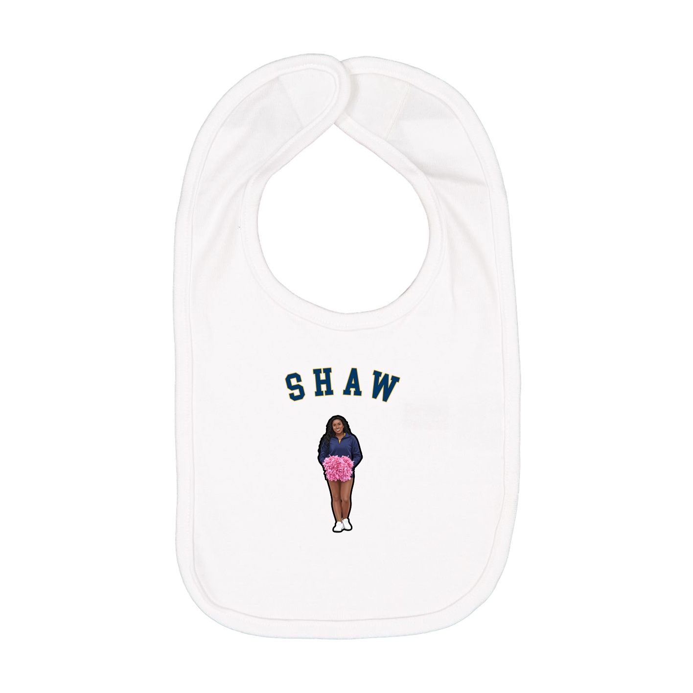 Infant Bib — Shirsey Arch in White