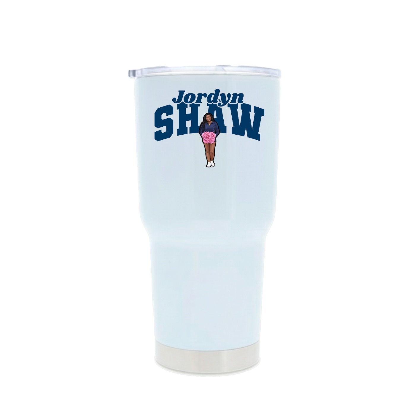 30oz Stainless Steel Tumbler — Signature Arch in White