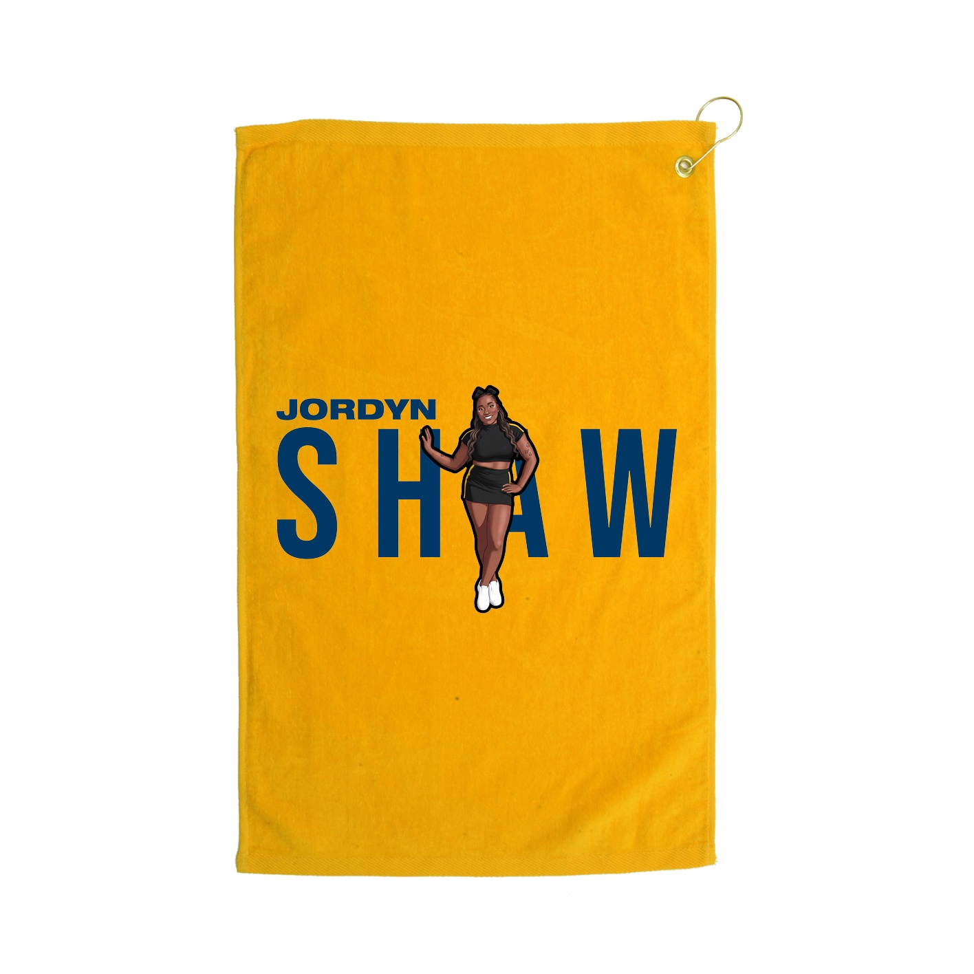 Golf Towel — Player Name in Gold