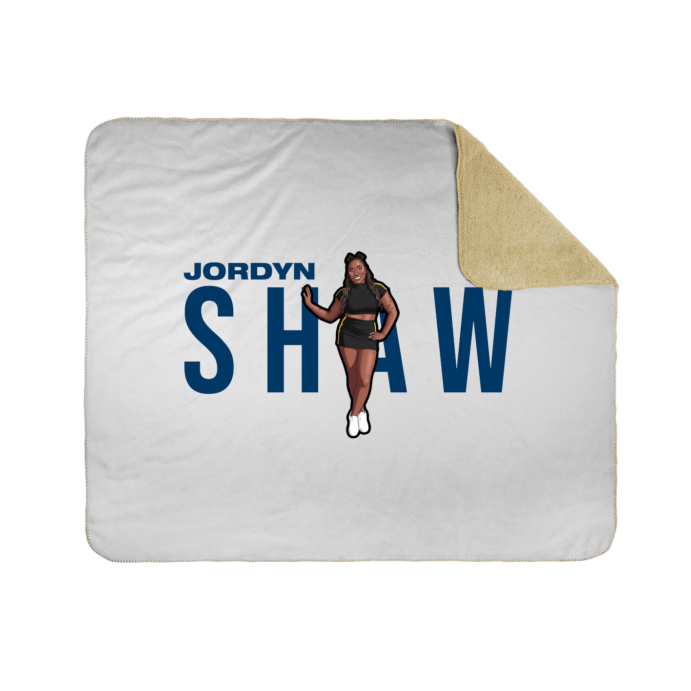 Throw Blanket — Player Name in White