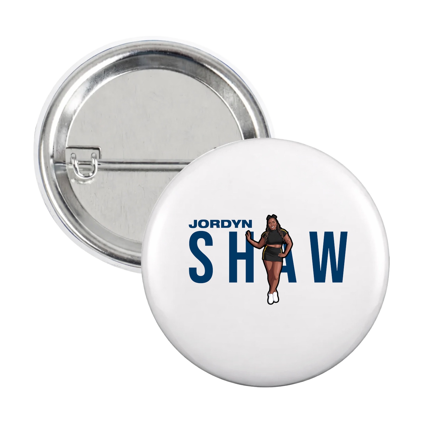 Game Day Button — Player Name in White