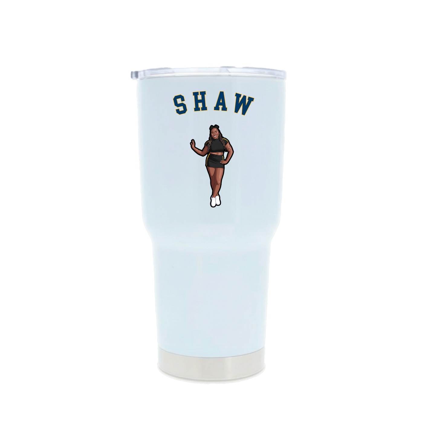 30oz Stainless Steel Tumbler — Shirsey Arch in White