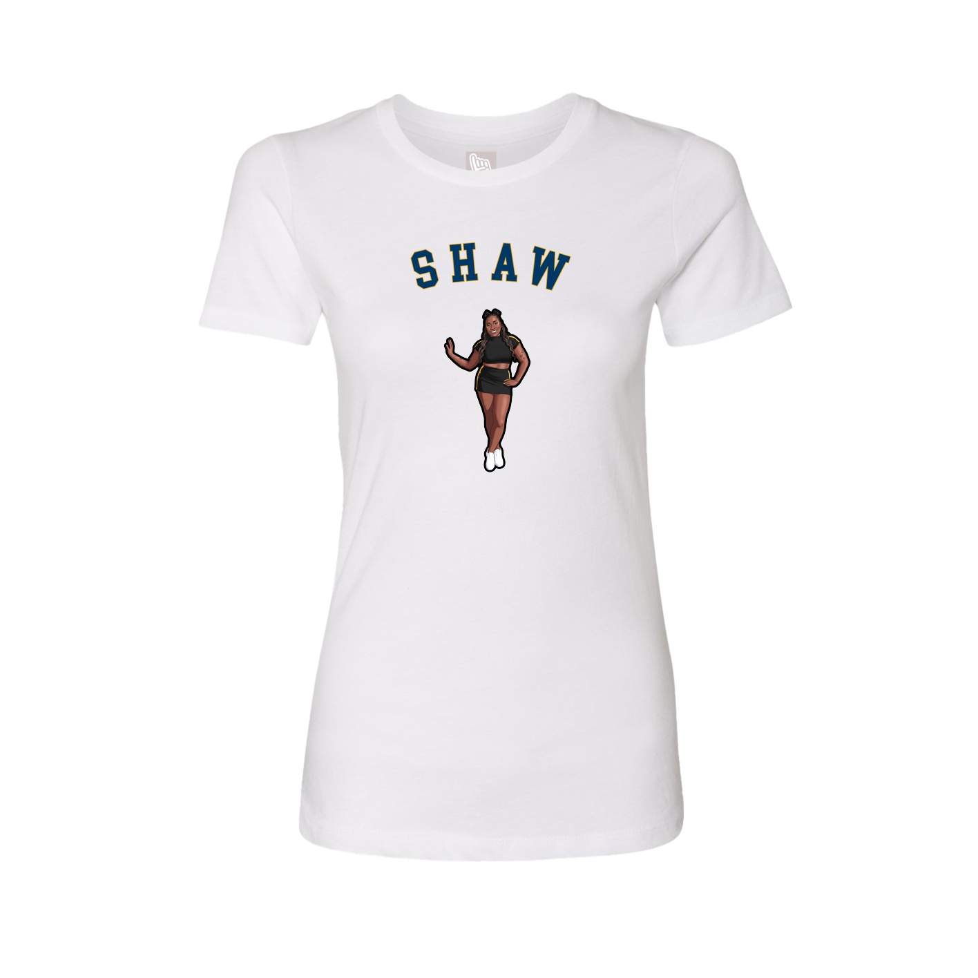 Fitted Women's Tee — Shirsey Arch in White