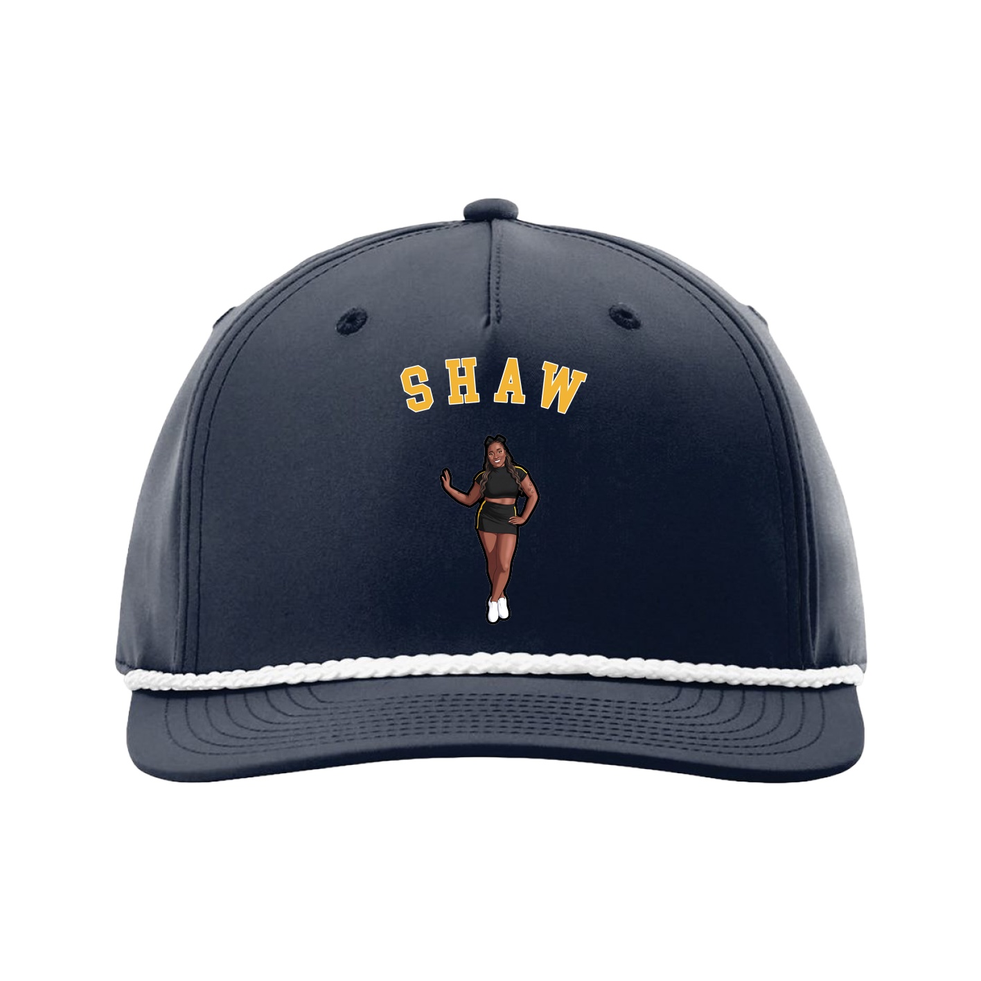 Five-Panel Classic Rope Cap — Shirsey Arch in Navy