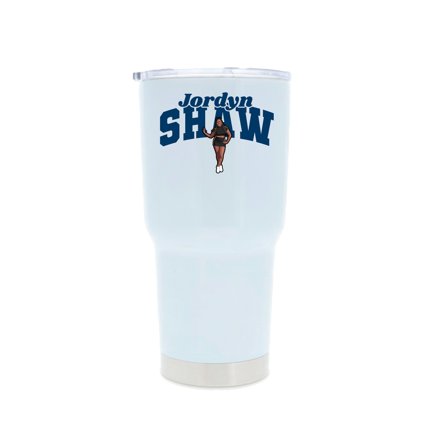 30oz Stainless Steel Tumbler — Signature Arch in White