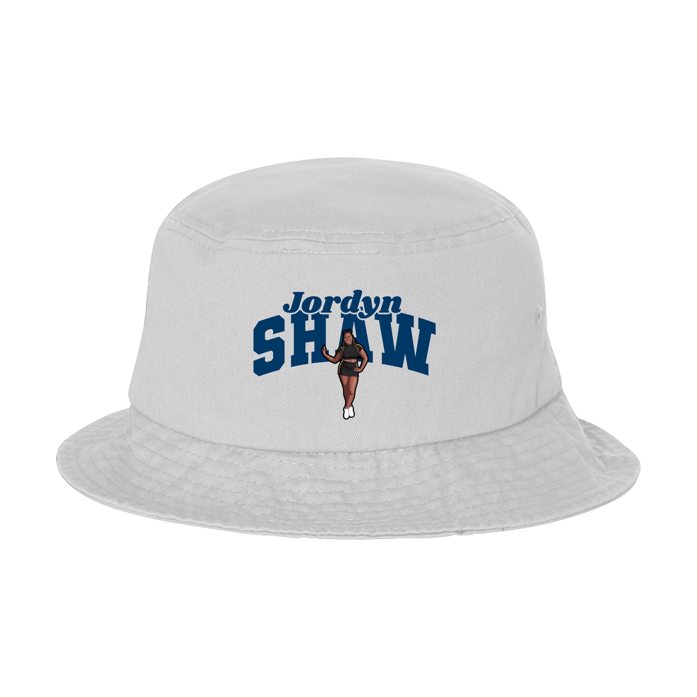 Bucket Cap — Signature Arch in White