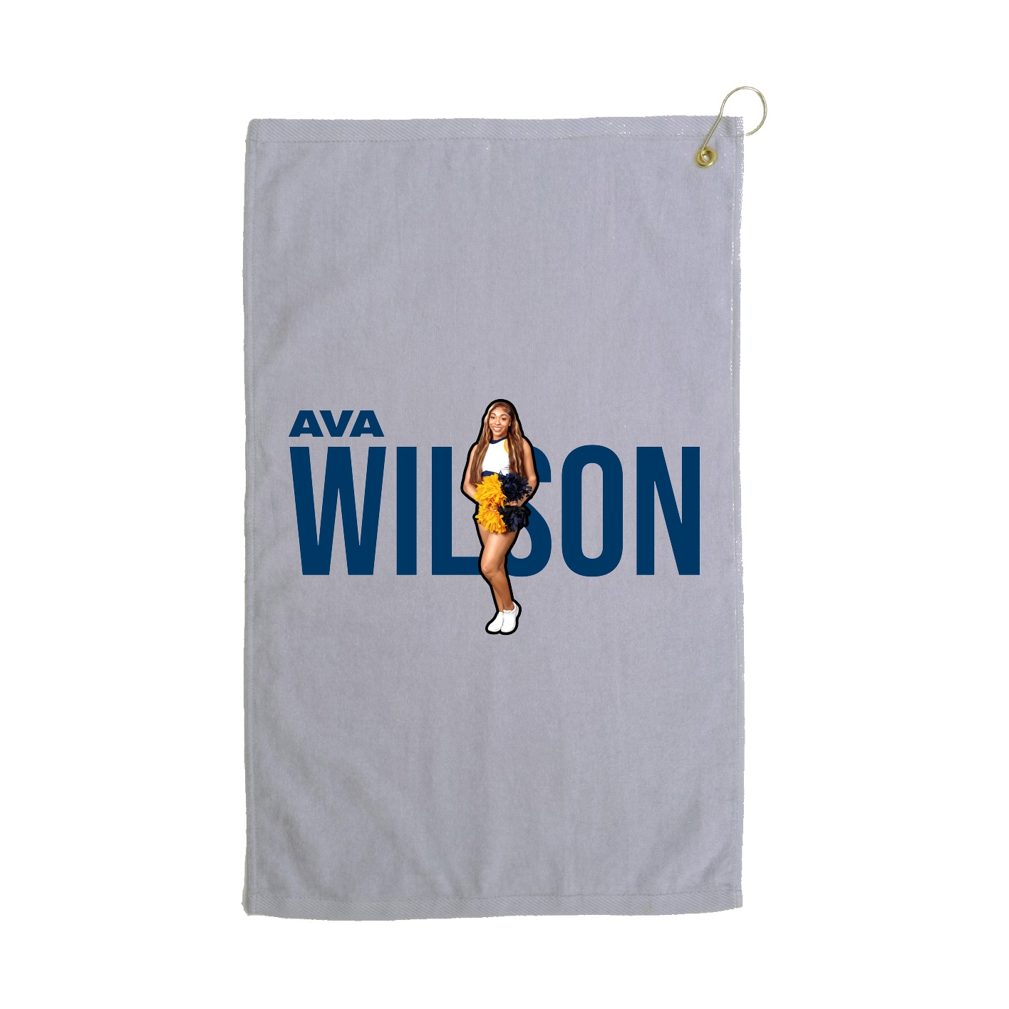 Golf Towel — Player Name in Grey