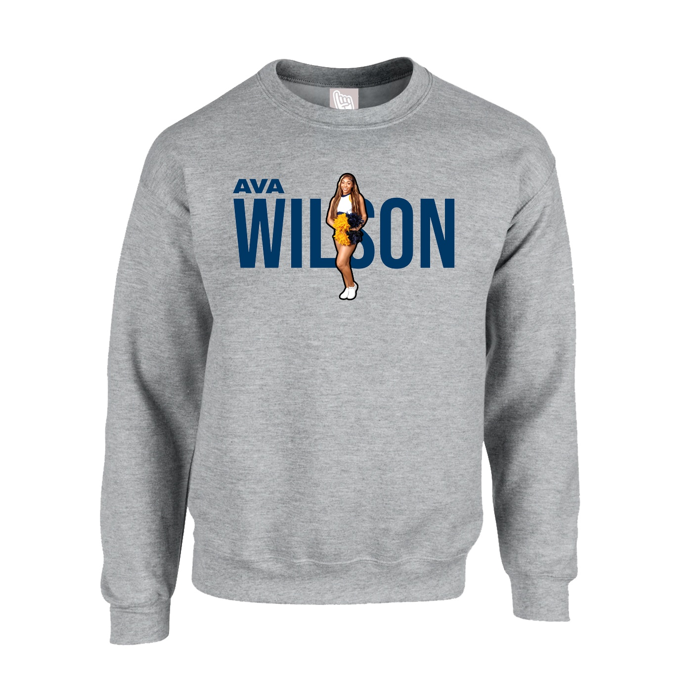 Fleece Crew — Player Name in Grey
