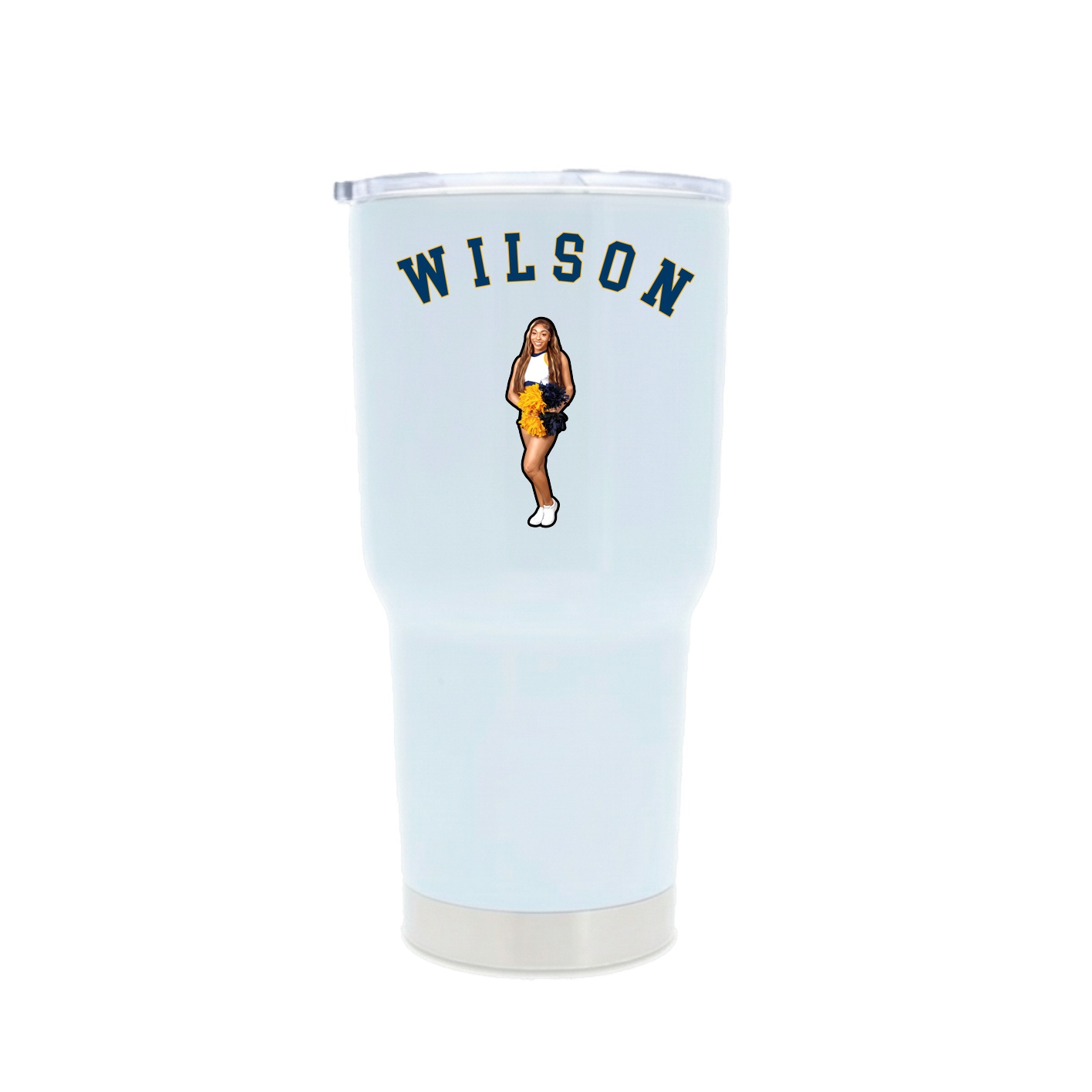 30oz Stainless Steel Tumbler — Shirsey Arch in White