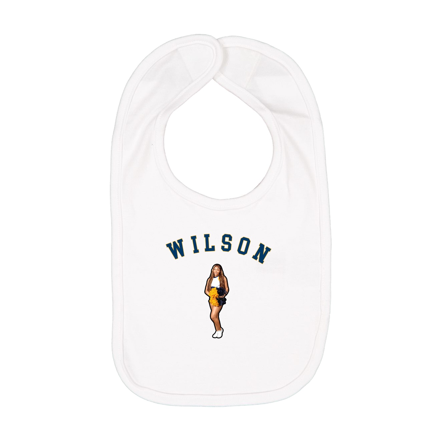 Infant Bib — Shirsey Arch in White