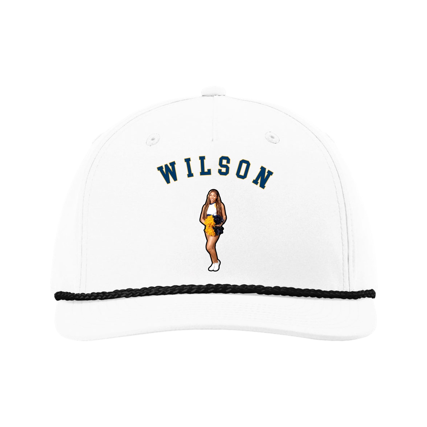 Five-Panel Classic Rope Cap — Shirsey Arch in White