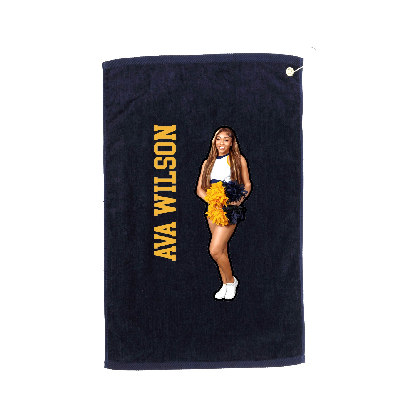 Golf Towel — Name Vertical in Navy