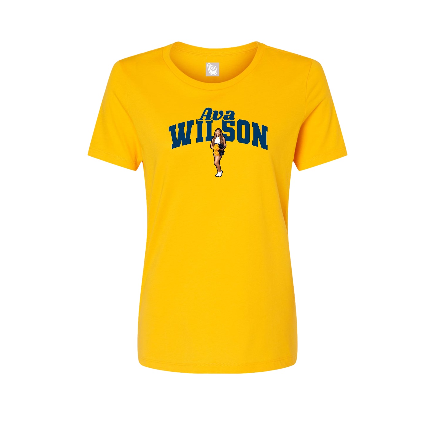 Fitted Women's Tee — Signature Arch in Gold