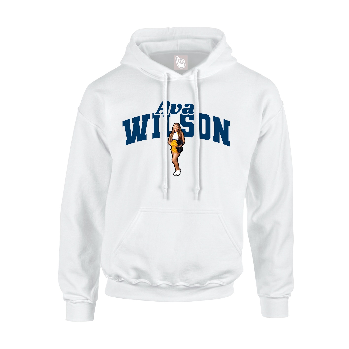 Youth Hoodie — Signature Arch in White