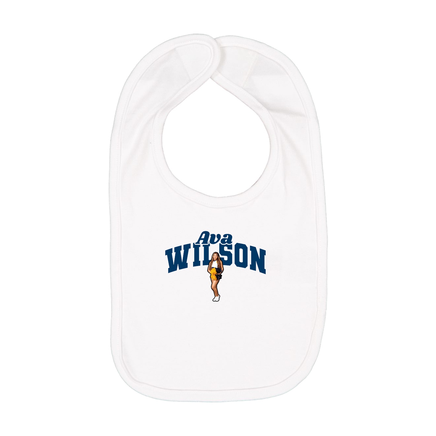 Infant Bib — Signature Arch in White