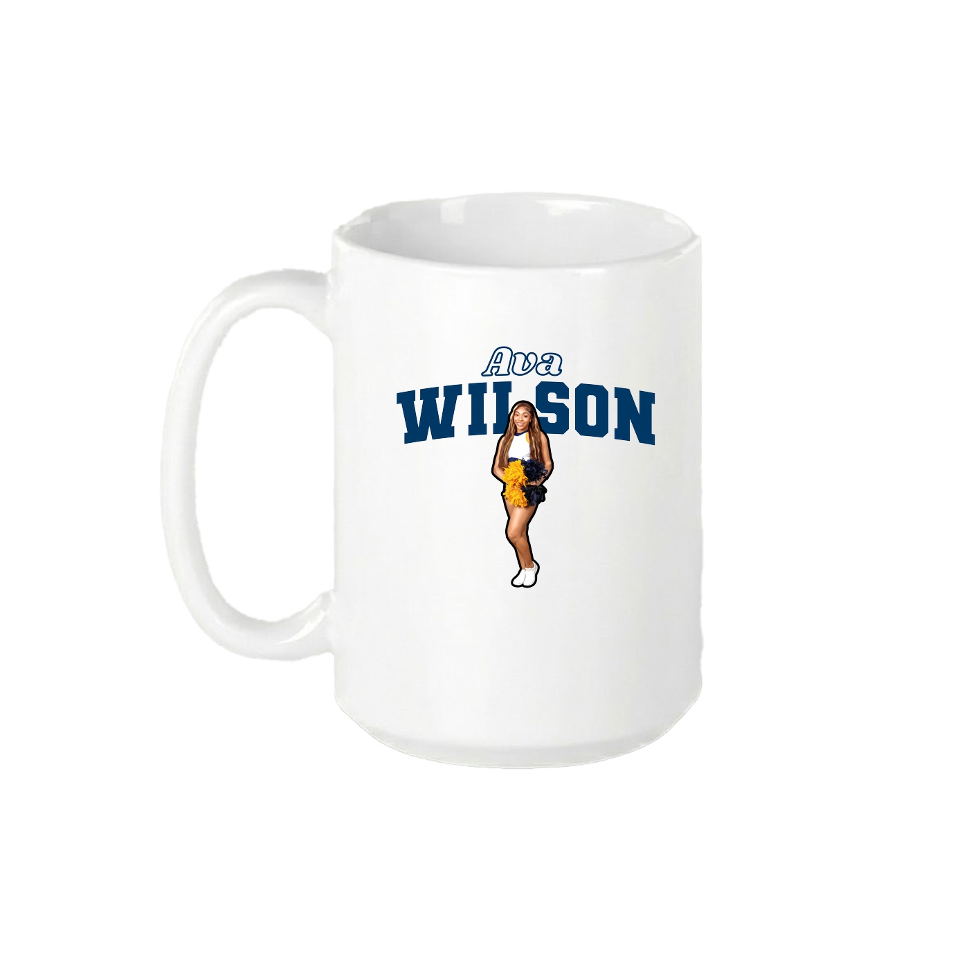 15oz Coffee Mug — Name Arch in White