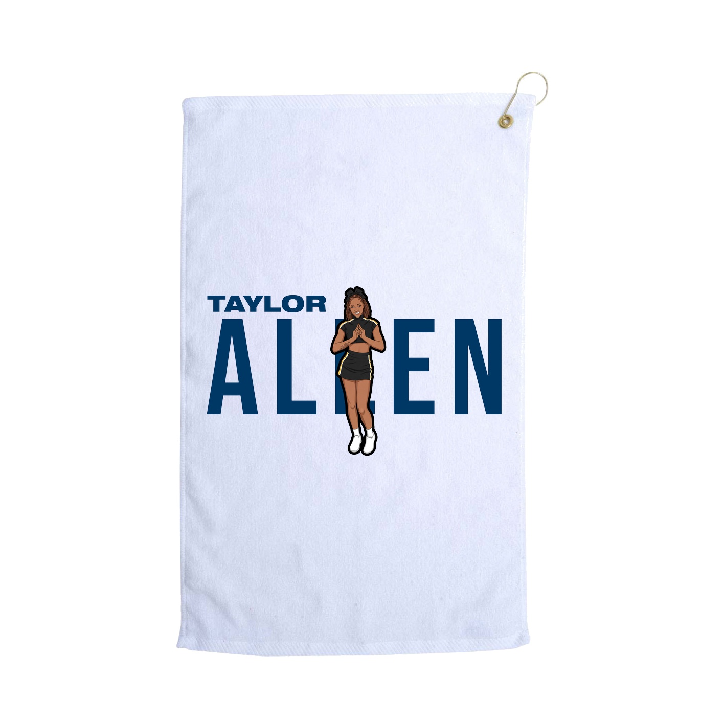 Golf Towel — Player Name in White