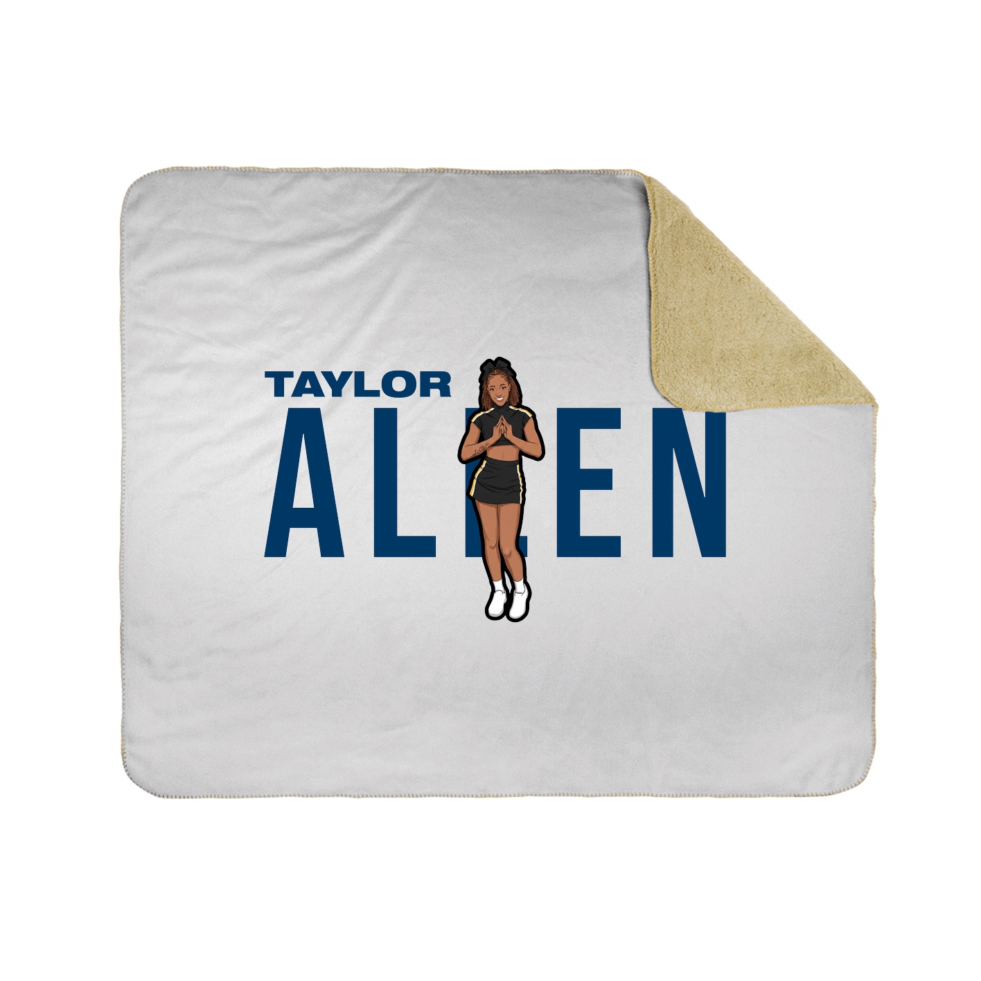 Throw Blanket — Player Name in White