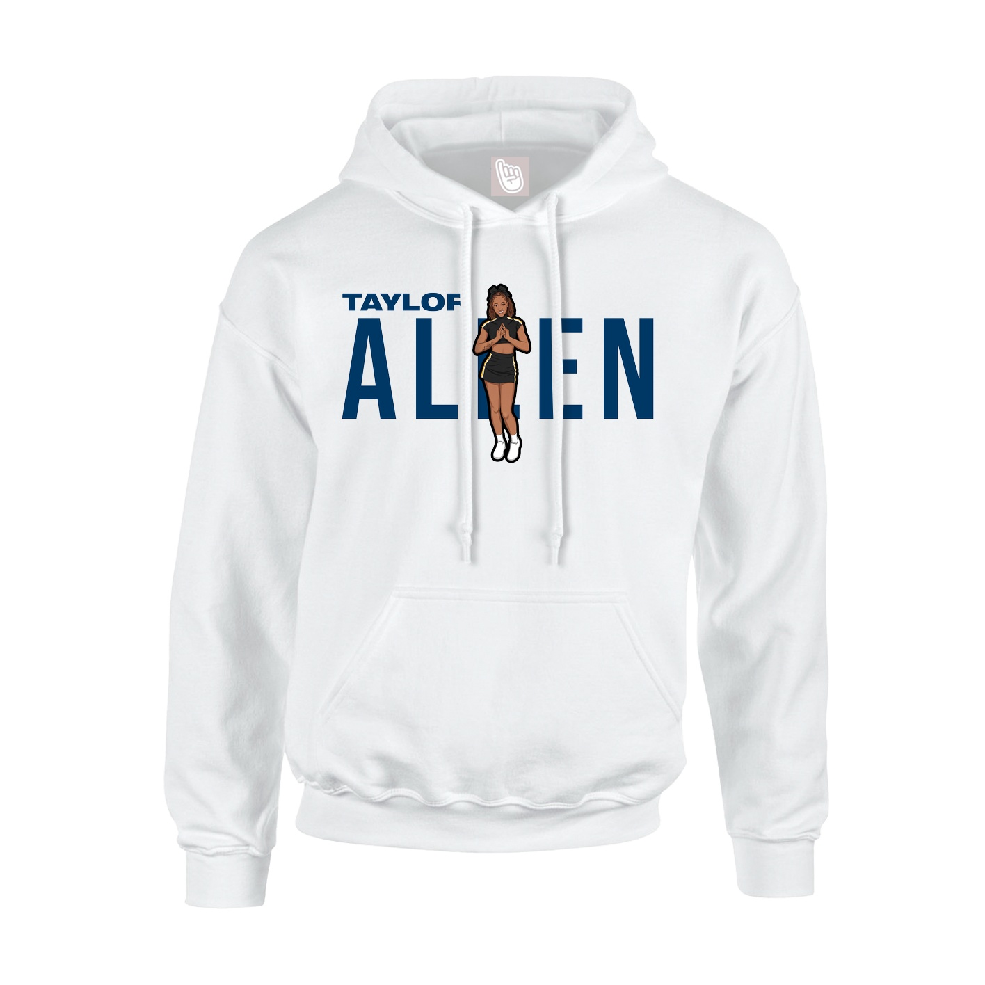 Youth Hoodie — Player Name in White