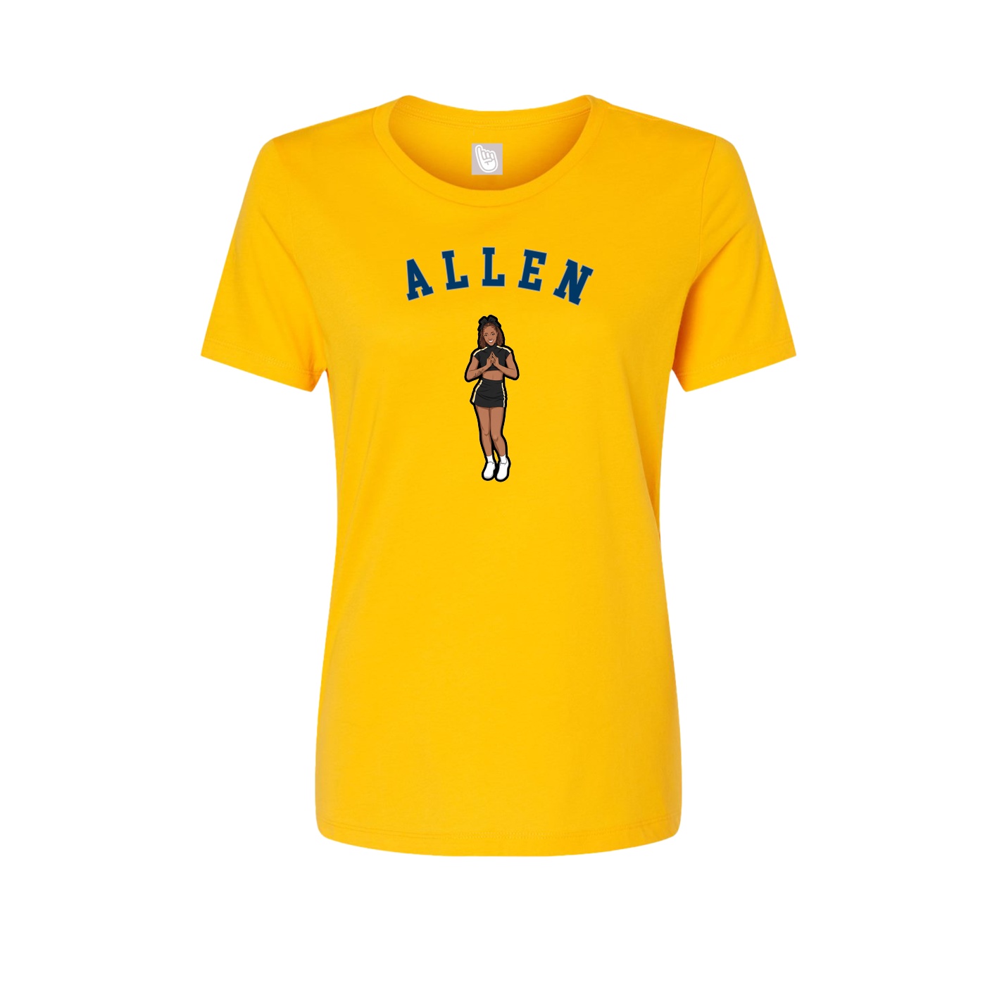 Fitted Women's Tee — Shirsey Arch in Gold