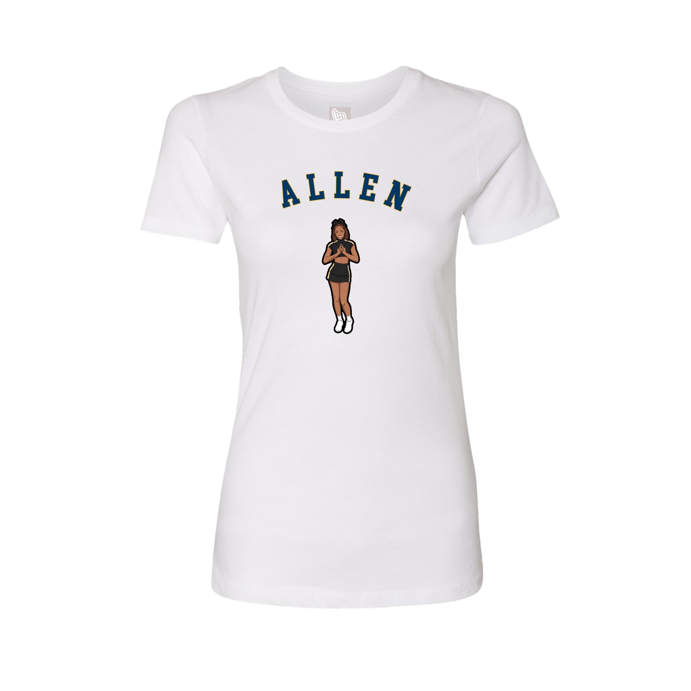 Fitted Women's Tee — Shirsey Arch in White