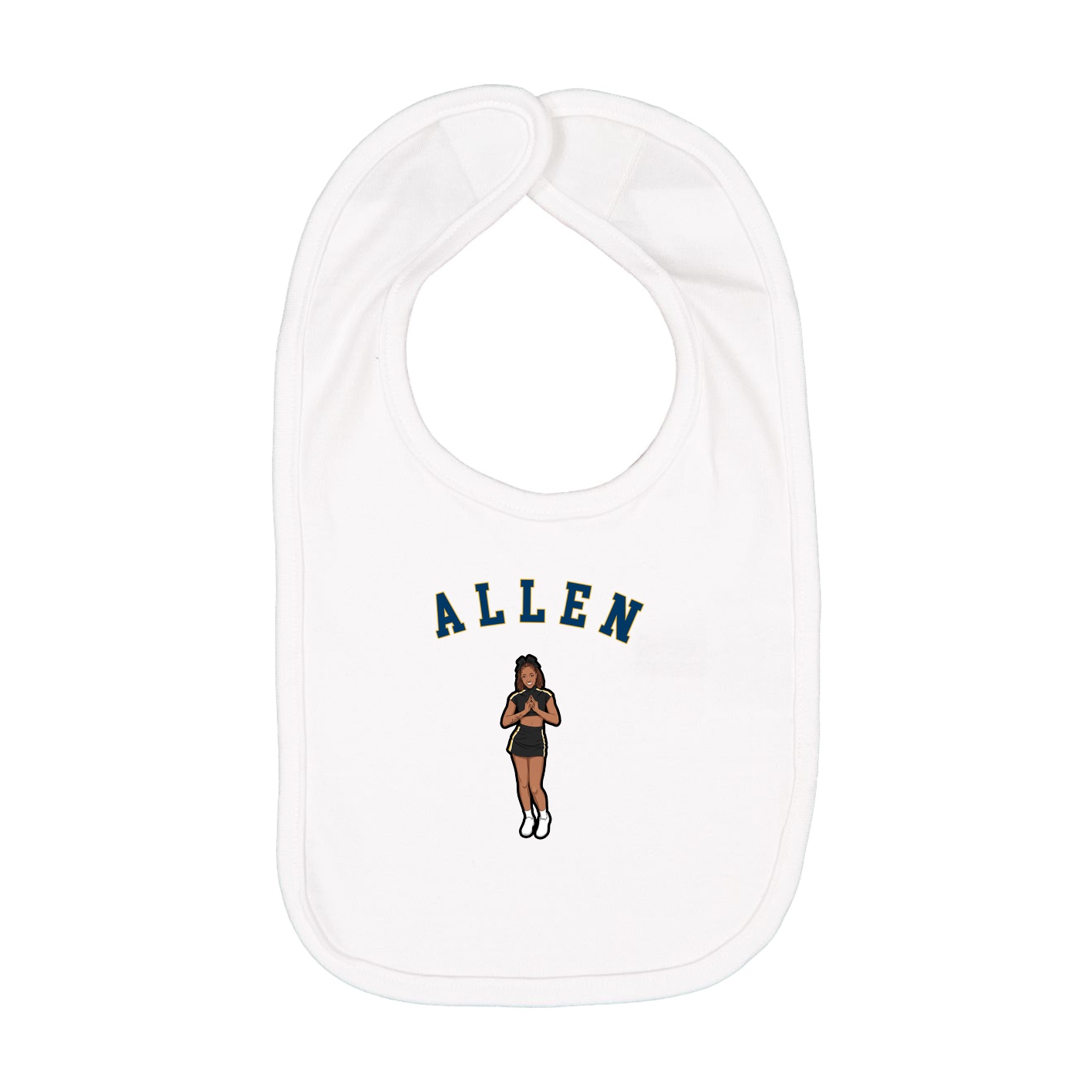 Infant Bib — Shirsey Arch in White
