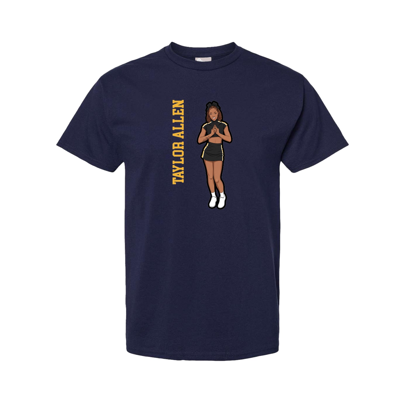 Tee — Name Vertical in Navy