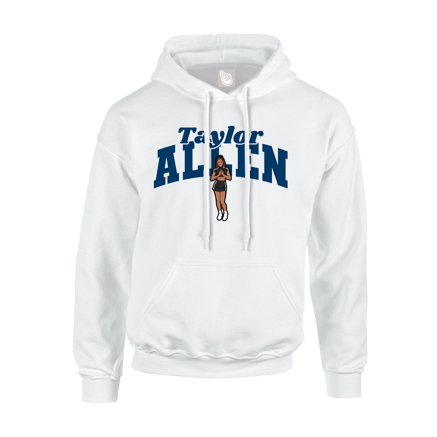 Hoodie — Signature Arch in White