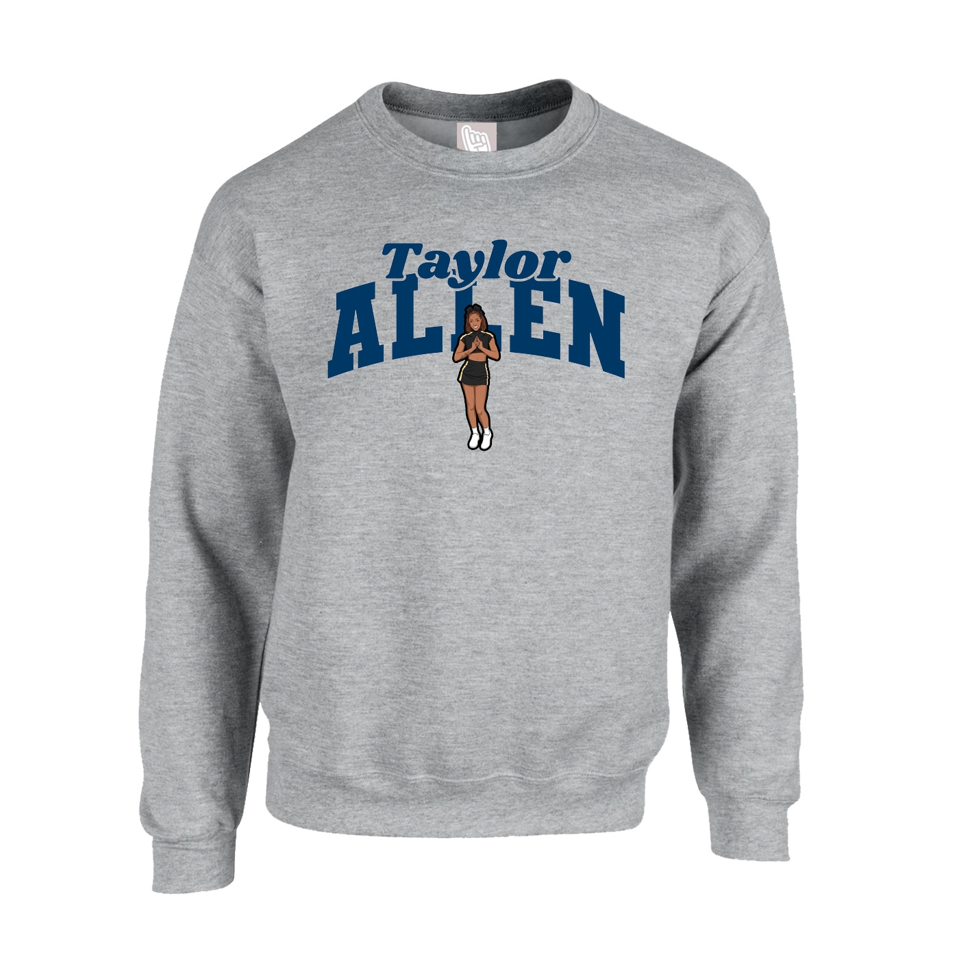 Fleece Crew — Signature Arch in Grey