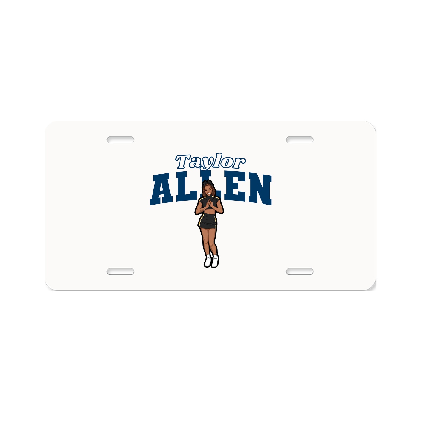 License Plate — Name Arch in Classic