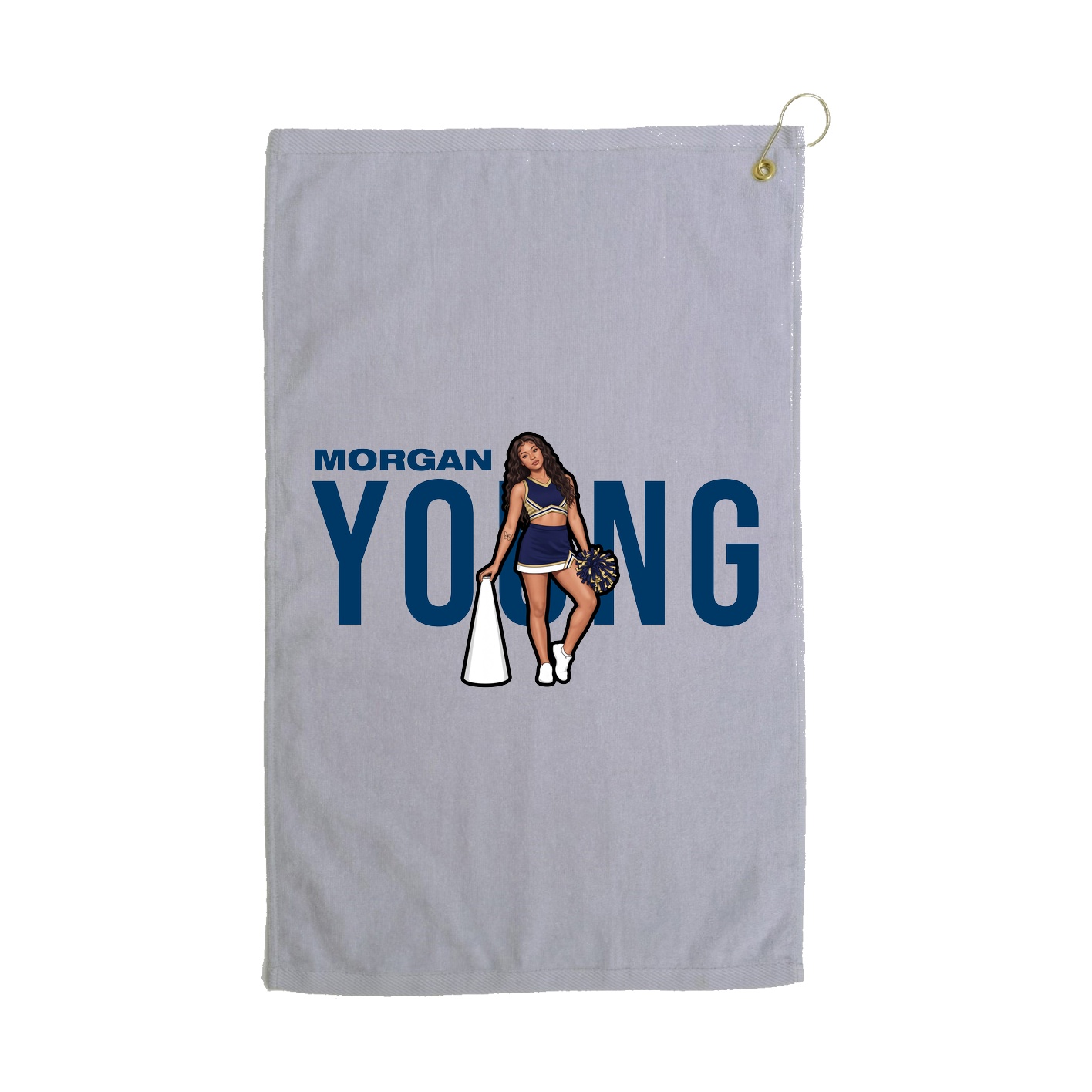 Golf Towel — Player Name in Grey