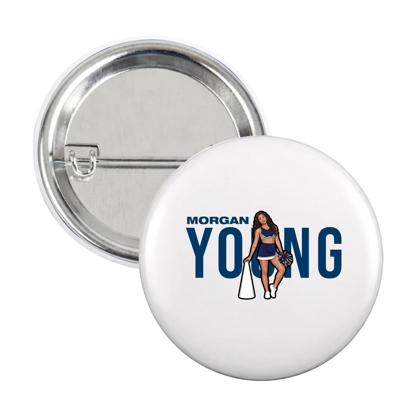 Game Day Button — Player Name in White