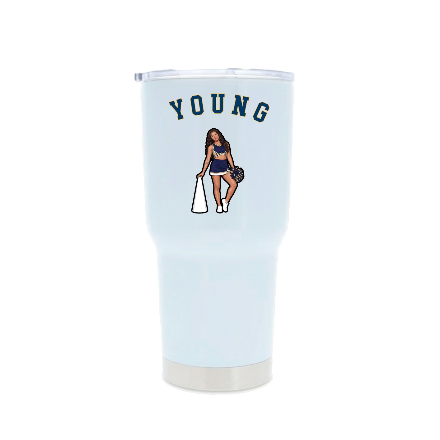 30oz Stainless Steel Tumbler — Shirsey Arch in White