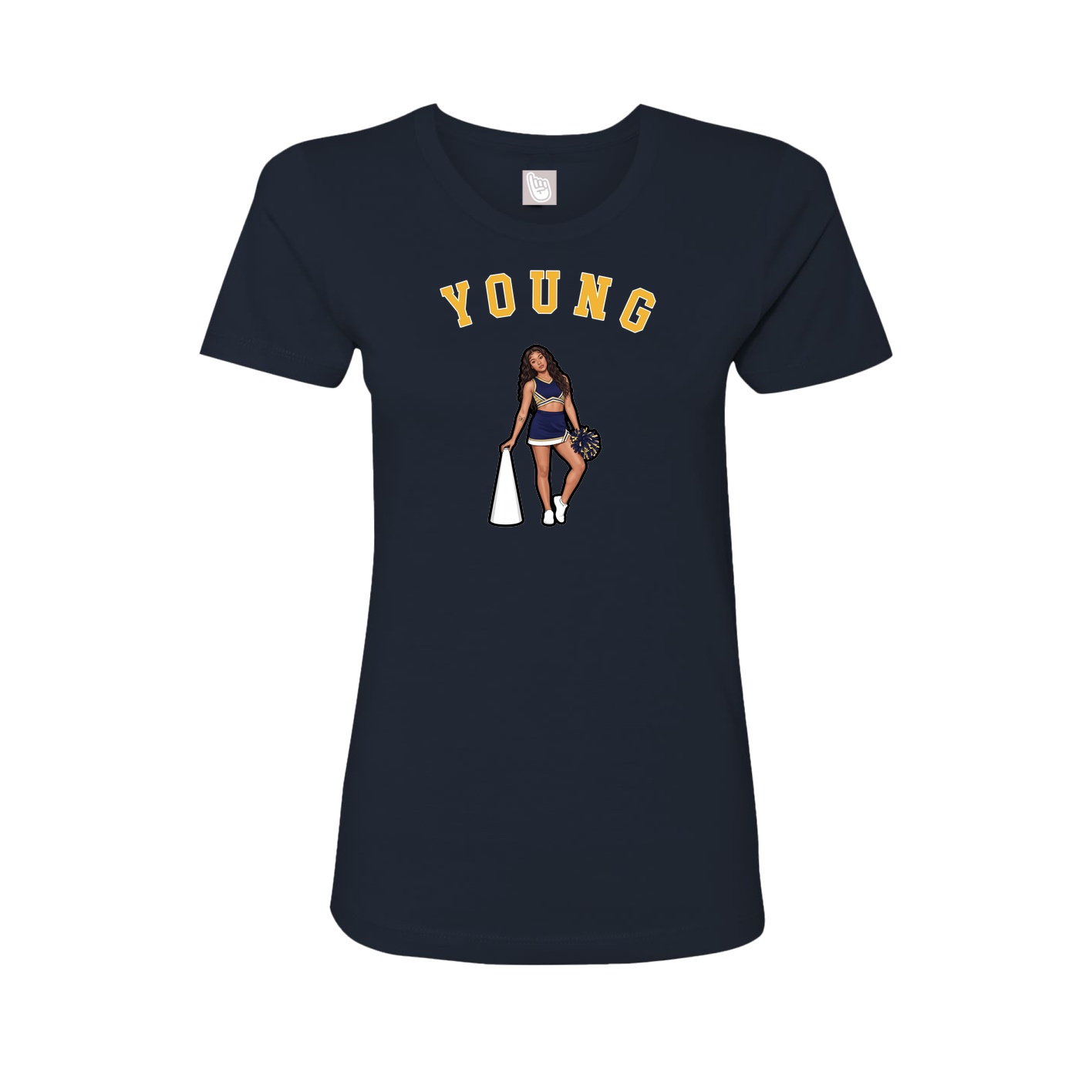 Fitted Women's Tee — Shirsey Arch in Navy