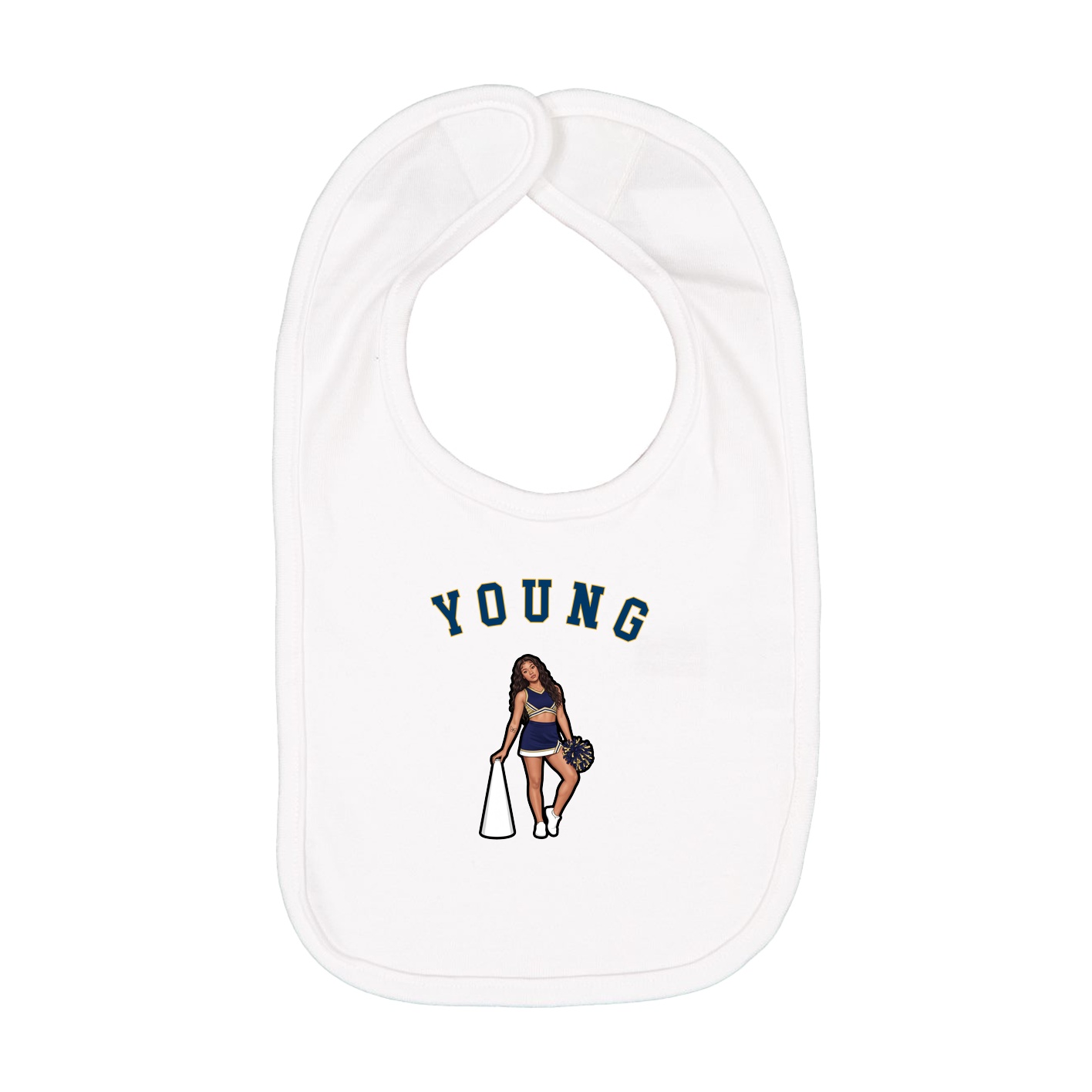 Infant Bib — Shirsey Arch in White