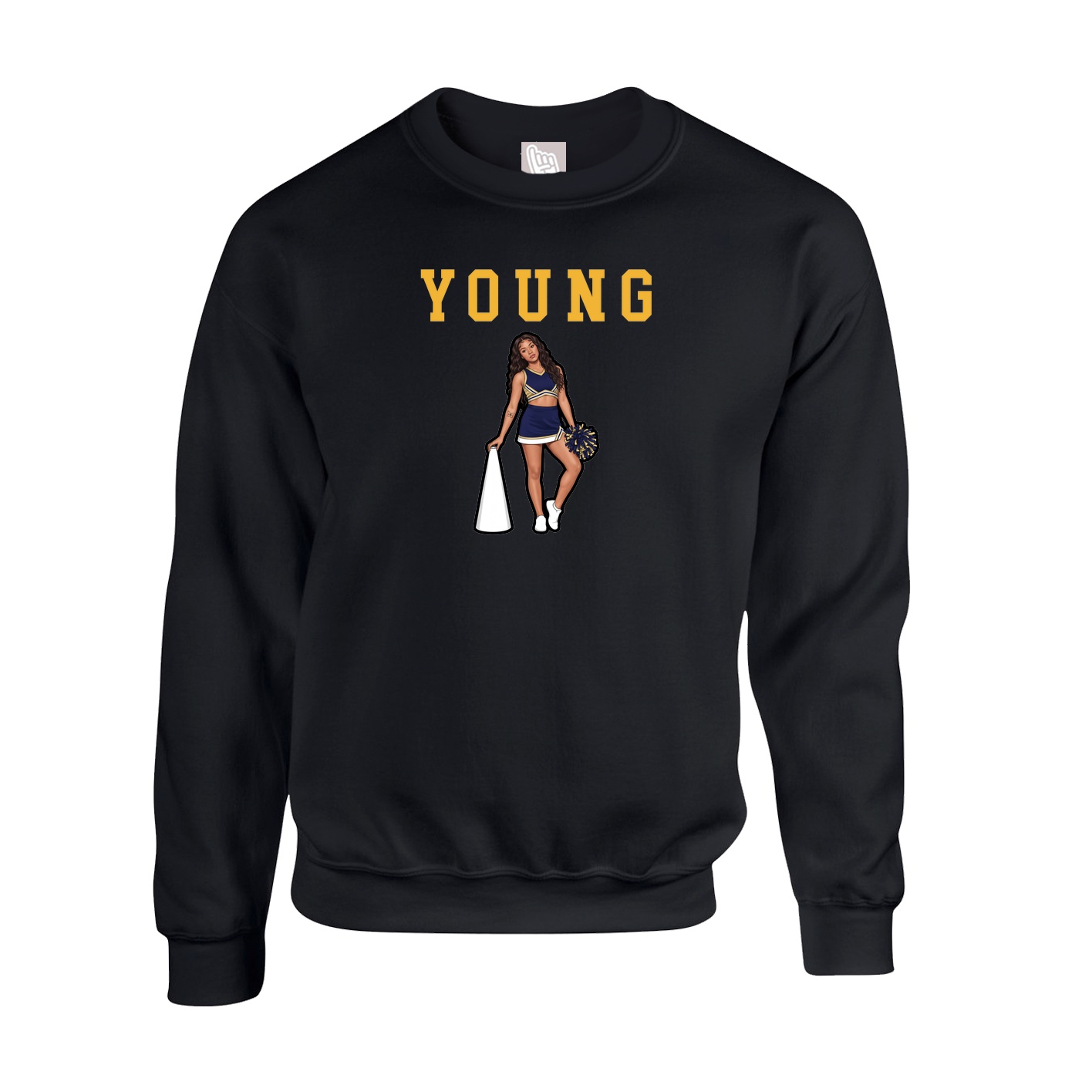 Fleece Crew — Shirsey in Black